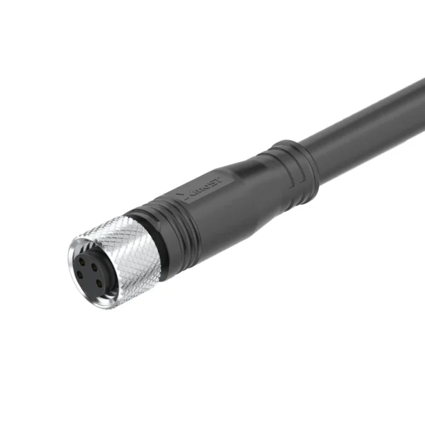 M8 Connector B-Code 4Pin Female Straight Molded Plug - Sensors, Actuators, Automation, Pre-Molded Cable, IP67