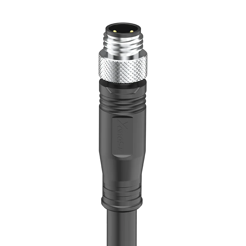 M8 Connector A/B-Code Male Straight Molded Plug - Sensors, Actuators, Automation, Shielded, 60V 3A, IP67 - Image 3