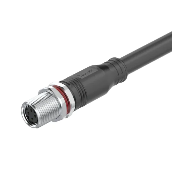 M8 Connector D-Code 4Pin Female Straight Cable - Industrial Ethernet, Data Transmission, IP67