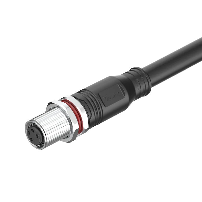 M8 Connector A/B-Code 4Pin Female Injection Molded Straight Socket - Sensors, Actuators, Automation, IP67