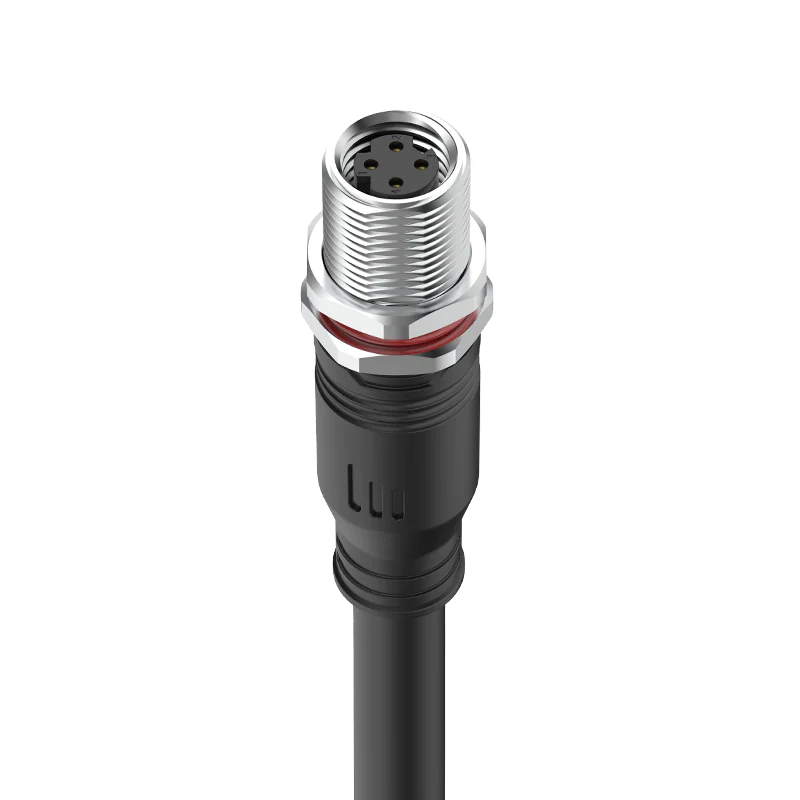M8 Connector D-Code 4Pin Female Straight Cable - Industrial Ethernet, Data Transmission, IP67 - Image 3