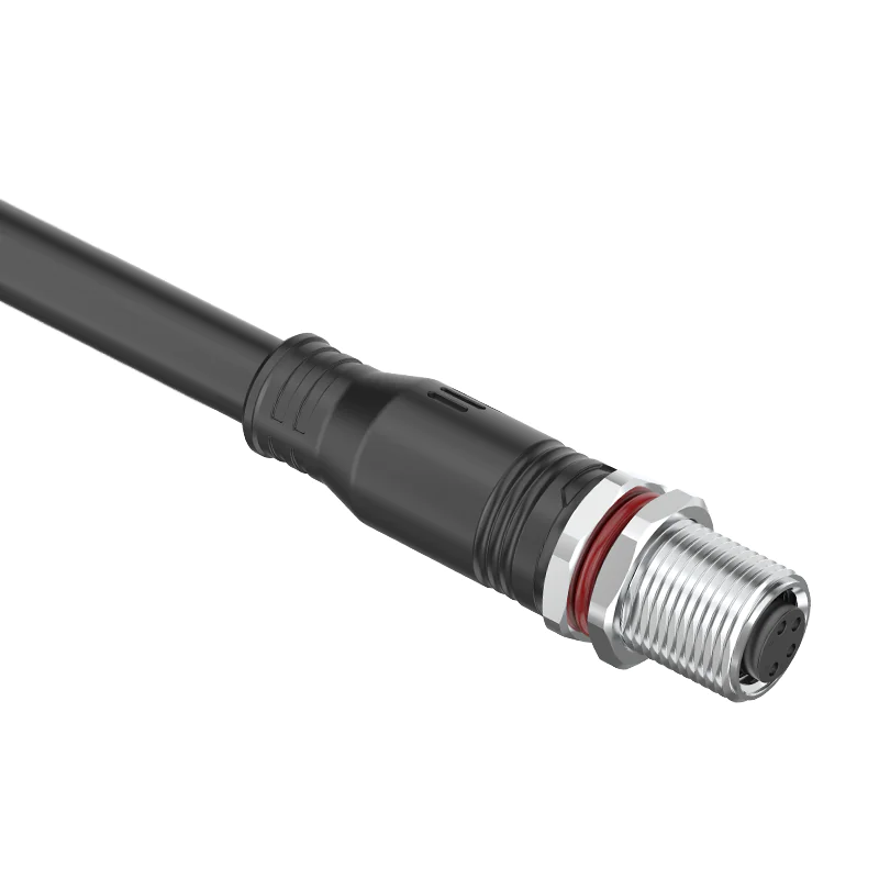 M8 Connector A/B-Code 4Pin Female Injection Molded Straight Socket - Sensors, Actuators, Automation, IP67 - Image 2