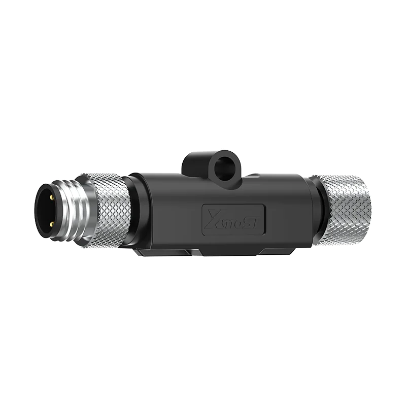 M8 Connector A/B-Code 3Pin I-Splitter Adapter - Sensors, Actuators, Signal Pass-Through, IP67 - Image 3