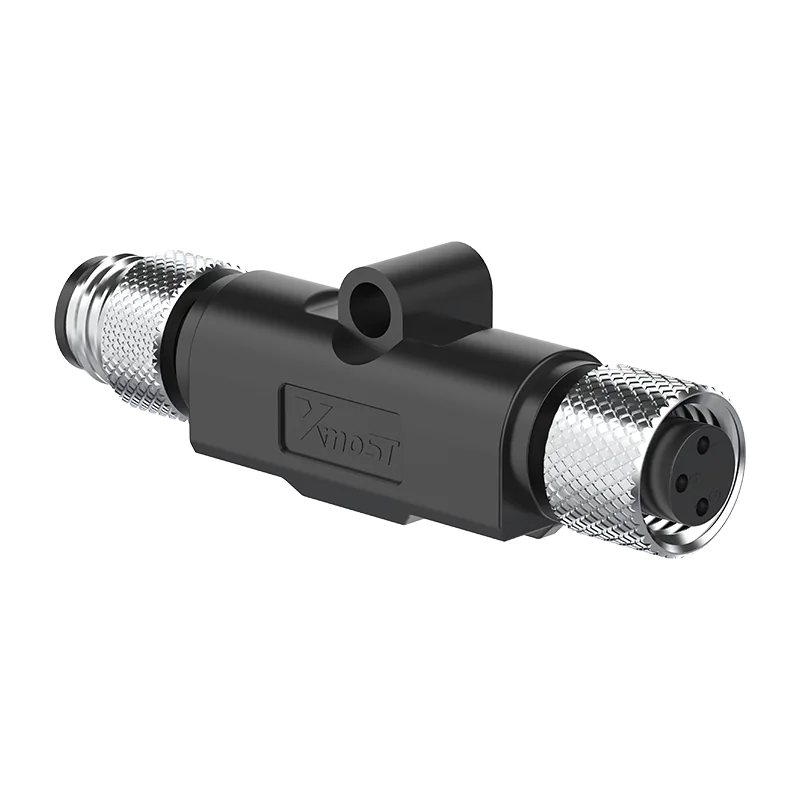 M8 Connector A/B-Code 3Pin I-Splitter Adapter - Sensors, Actuators, Signal Pass-Through, IP67 - Image 2