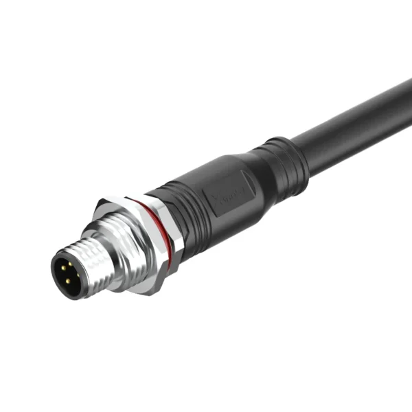 M8 Connector A/B-Code 4Pin Male Injection Molded Straight Socket - Sensors, Actuators, Automation, IP67