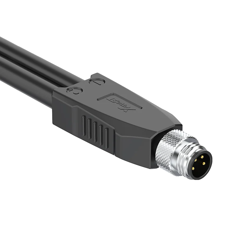 M8 Connector A/B-Code 4Pin Male Molded 1-to-2 Splitter Plug - Sensors, Actuators, Signal Distribution, IP67 - Image 3
