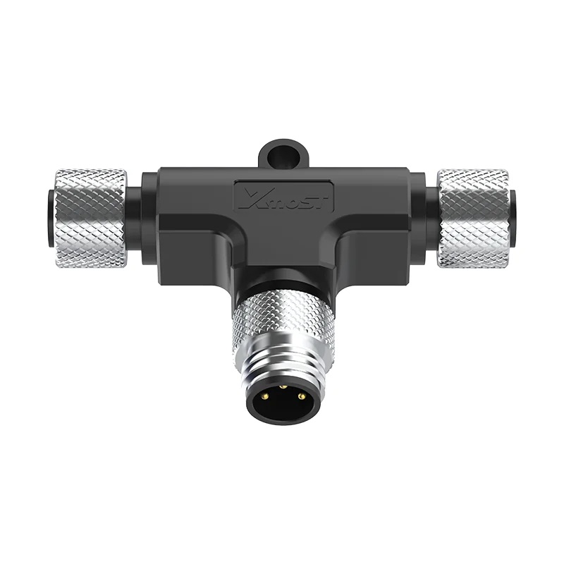 M8 Connector A/B-Code 3Pin T-Splitter Adapter MFF - Sensors, Actuators, Signal Distribution, IP67 - Image 3