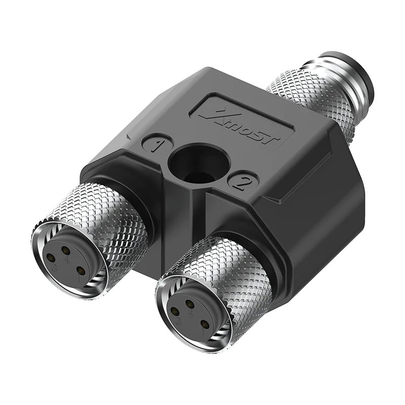 M8 Connector A/B-Code 3Pin Y-Splitter Adapter MFF - Sensors, Actuators, Signal Distribution, IP67