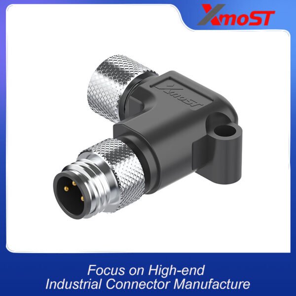xmost m8 a b code 3 pin male l splitter adapter with signal distribution and ip67 for sensors actuators