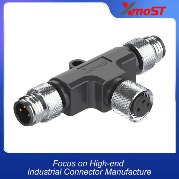 xmost m8 a b code 3 pin t splitter adapter fmm with signal distribution and ip67 for sensors actuators