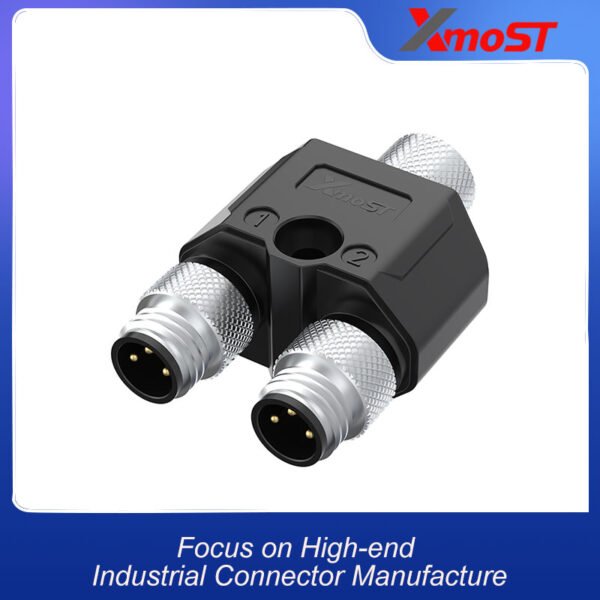 xmost m8 a b code 3 pin y splitter adapter fmm with signal distribution and ip67 for sensors actuators