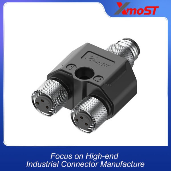 xmost m8 a b code 3 pin y splitter adapter mff with signal distribution and ip67 for sensors actuators