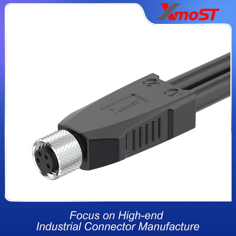 M8 Connector A/B-Code 4Pin Female Molded 1-to-2 Splitter Plug - Sensors, Actuators, Signal Distribution xmost-m8-female-molded-1-to-2-splitter-plug-for-signal-distribution