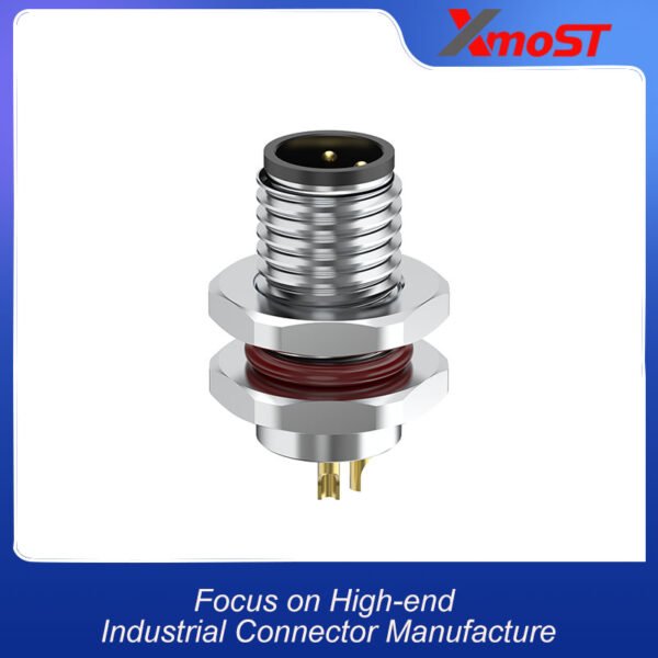 M8 Connector A/B-Code 3Pin Male Front Panel Connector - Sensors, Actuators, with Single Wires, IP67