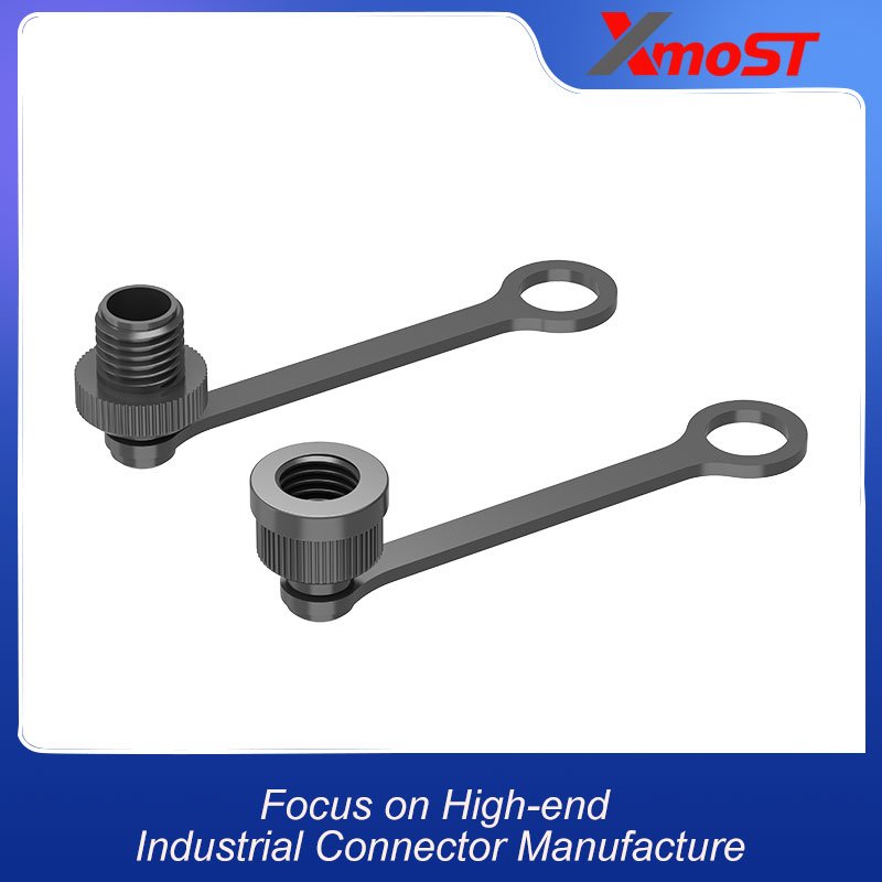 M8 Connector Plastic Dust Cover with Strap - Connector Protection, IP67 xmost m8 plastic dust cover with retaining strap and ip67 sealing for connector protection