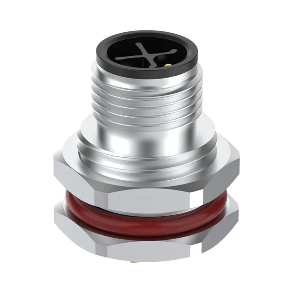 M12 4PIN S M Front-lock socket