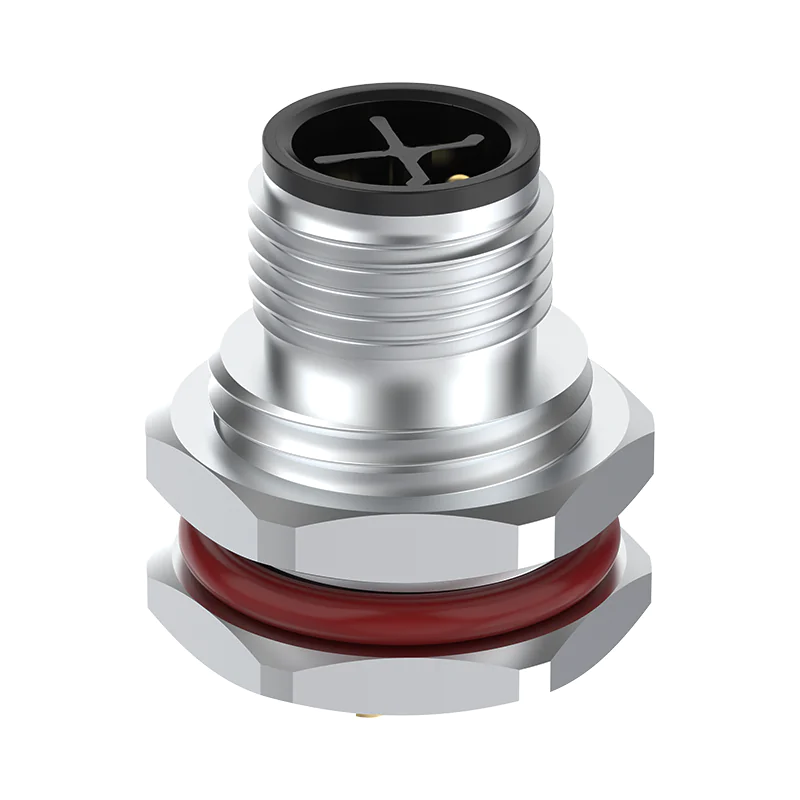 M12 4PIN S M Front-lock socket