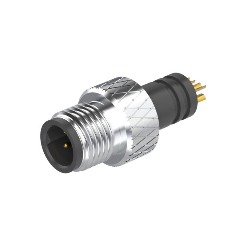 M5 Connector A-Code 3Pin Male Straight Raw Plug, Solder, IP67 Xmost M5 A-Code 3Pin Male Straight Solder Connector IP67 Waterproof Circular Plug
