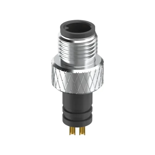 M5 Connector A-Code 3Pin Male Straight Raw Plug, Solder, IP67 M5 Connector A-Code 3Pin Male Straight Raw Plug, Solder, IP67