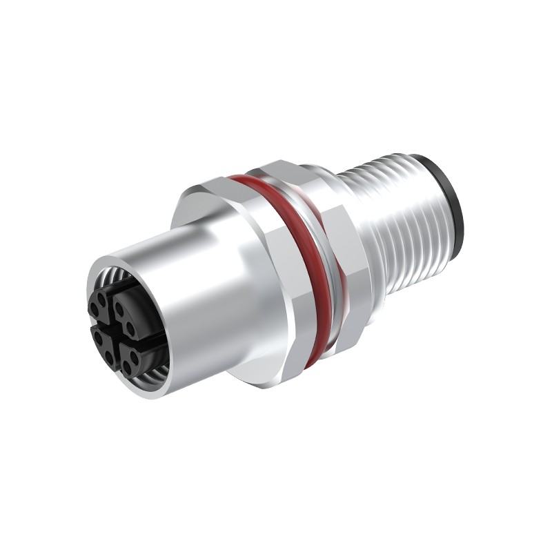 M12 Connector I-Shape Splitter - Male/Female, Shielded, 8Pin, A/B/D-Code Compatible, IP68 - Image 3