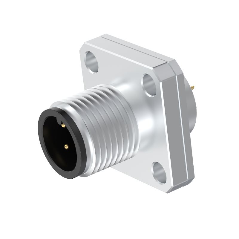M12 Connector A-Code 4Pin Male Flange Socket - Sensor/Actuator, IP68 - Image 2