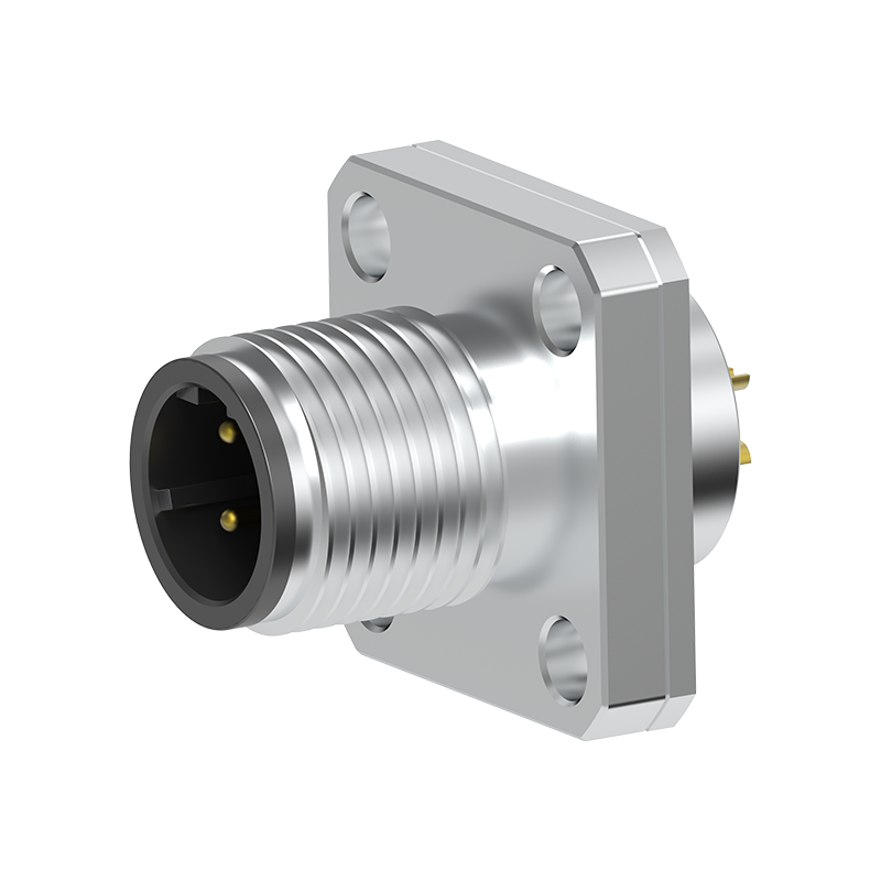 M12 Connector D-Code 4Pin Male Flange Socket - Industrial Ethernet, IP68 - Image 3