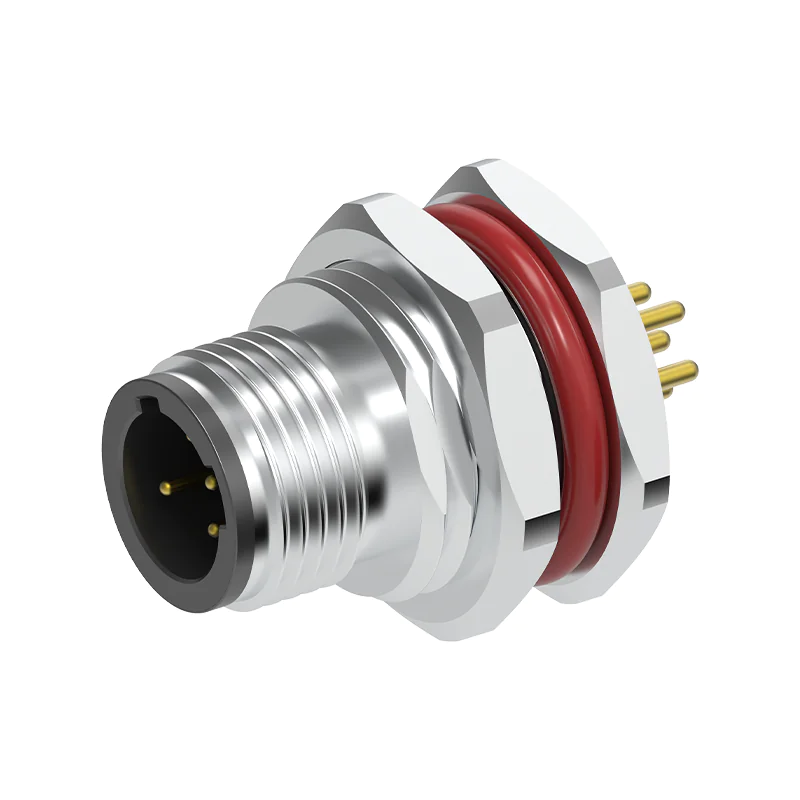 M12 Connector C-Code 6Pin Male - Industrial Panel Socket, IP68 - Image 2