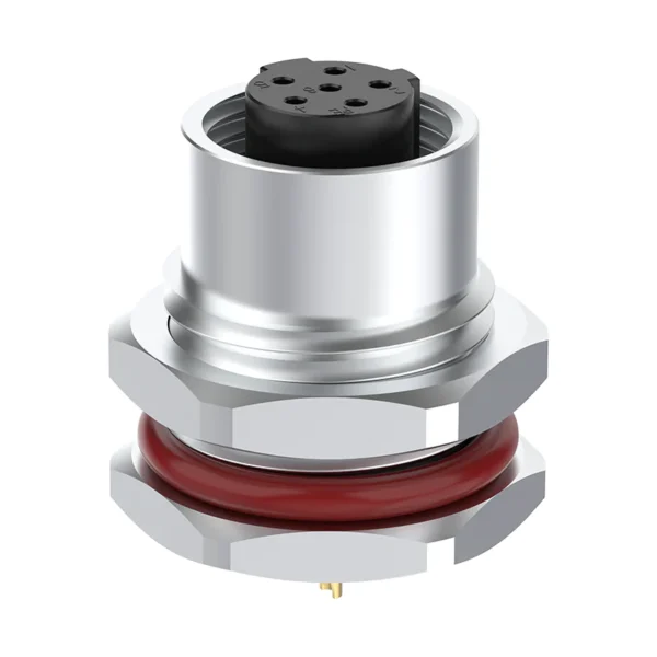 m12 f 6pin front-lock socket