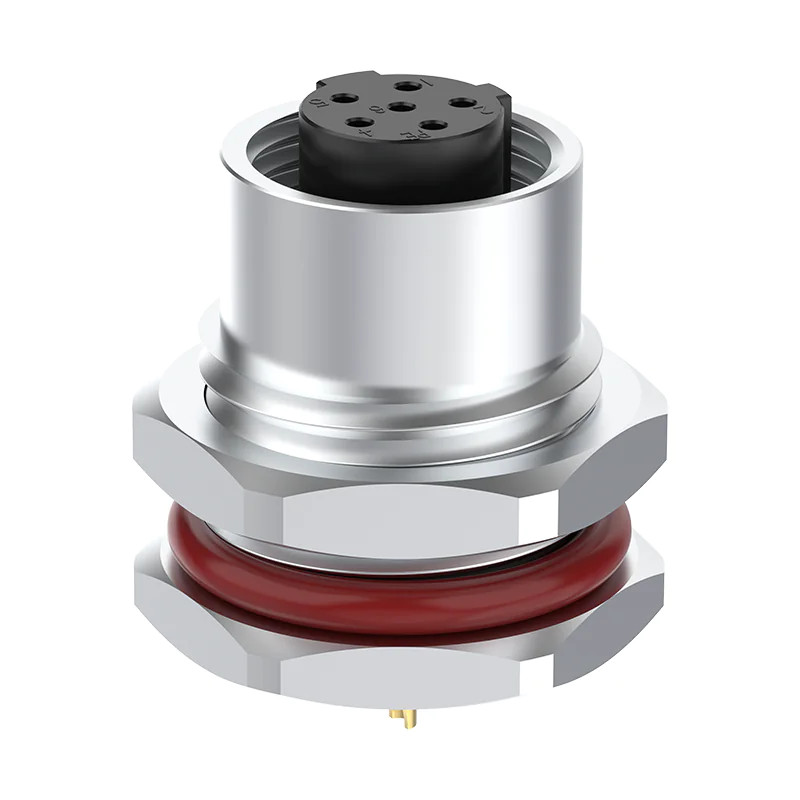 m12 f 6pin front-lock socket