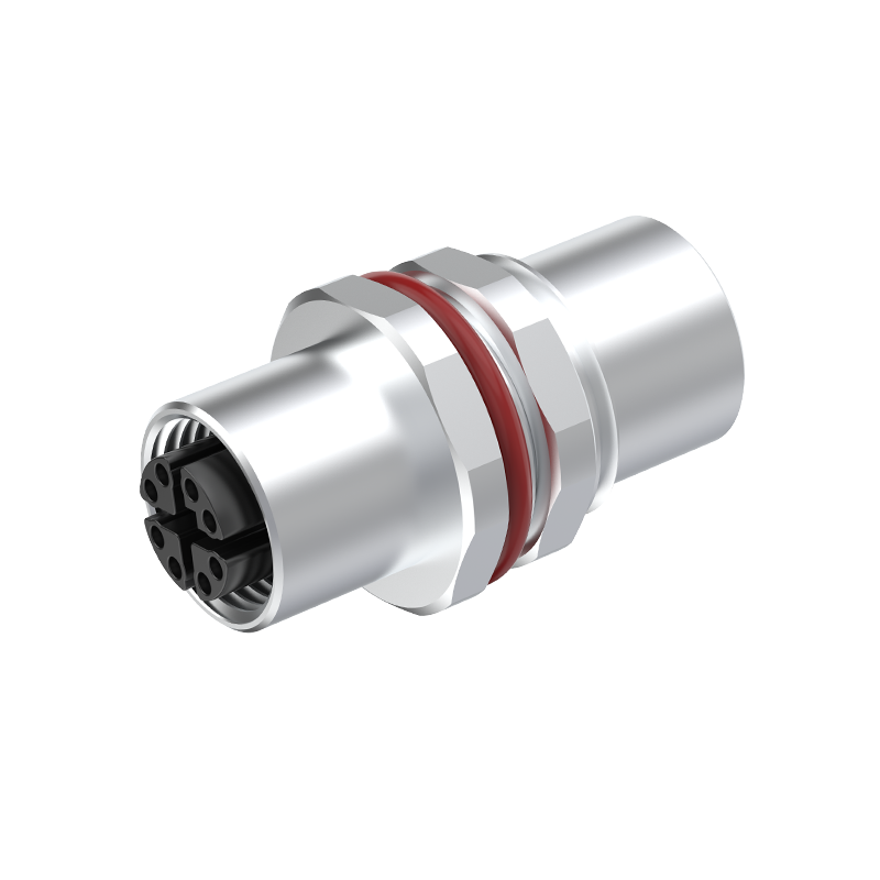 M12 Connector I-Shape Splitter - 2 Female, Shielded, 8Pin, A/B/D-Code Compatible, IP68 - Image 2