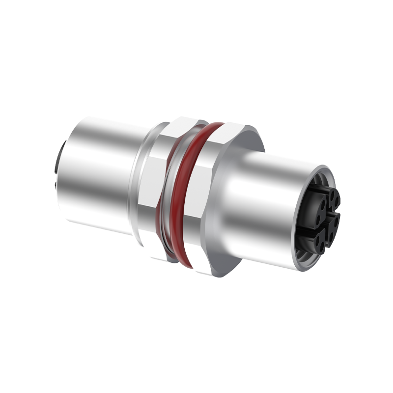 M12 Connector I-Shape Splitter - 2 Female, Shielded, 8Pin, A/B/D-Code Compatible, IP68 - Image 3