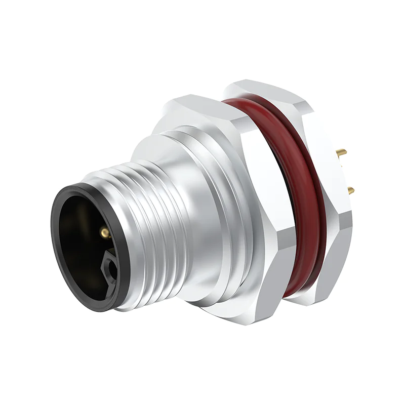 M12 Connector L-Code 5Pin Male - 16A DC Power Panel Socket, IP69K - Image 3