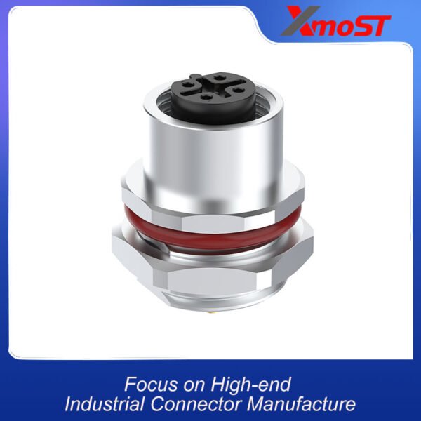 xmost m12 b code 5 pin female profibus fieldbus socket ip68