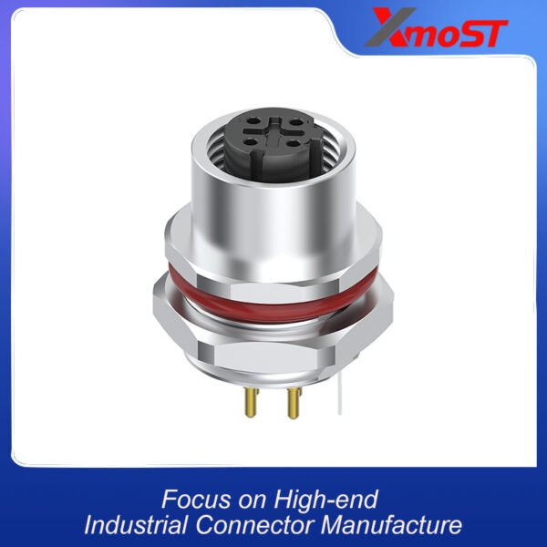 xmost m12 d code 4 pin female ethernet profinet socket ip67