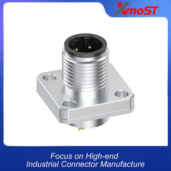 xmost m12 d code 4 pin male flange socket with ip68 for industrial ethernet networks