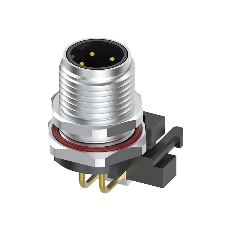 M12 Connector D-Code 4Pin Male - 90° Fast Ethernet Panel Socket, IP68 M12 Connector D-Code 4Pin Male - 90° Fast Ethernet Panel Socket, IP68 - Image 2