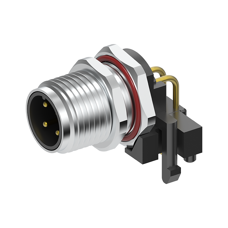 M12 Connector D-Code 4Pin Male - 90° Fast Ethernet Panel Socket, IP68 M12 Connector D-Code 4Pin Male - 90° Fast Ethernet Panel Socket, IP68 - Image 3