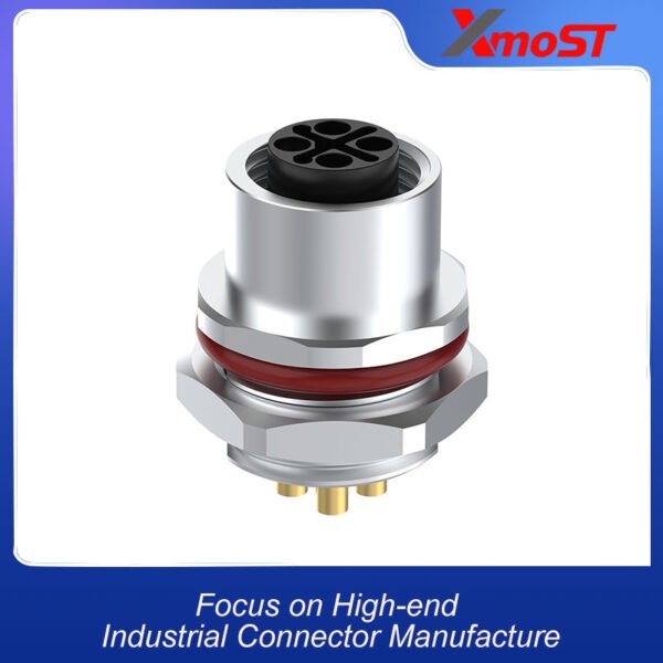 xmost m12 s code 4 pin female ac power socket ip68