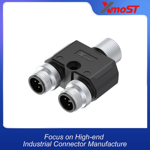 xmost m12 y shape splitter 1 female to 2 male a b d code ip68