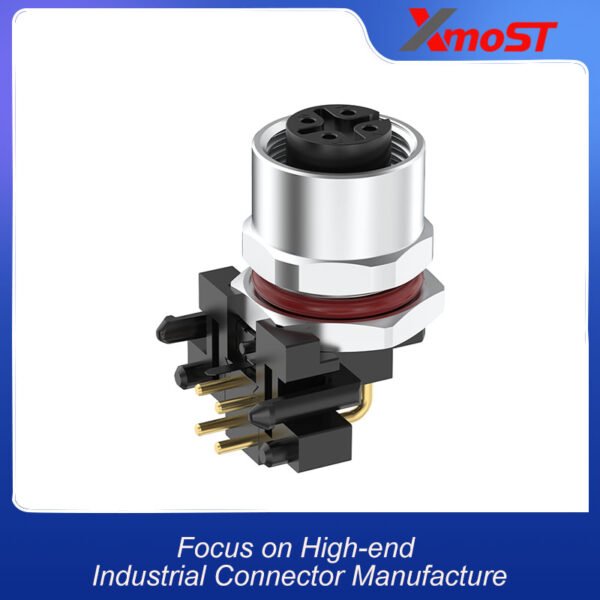 xmost m12 a code 4 pin female 90 degree sensor panel socket ip68