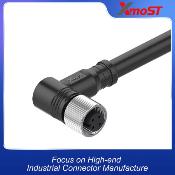 xmost m12 a code 4 pin female right angle molded cable sensor actuator