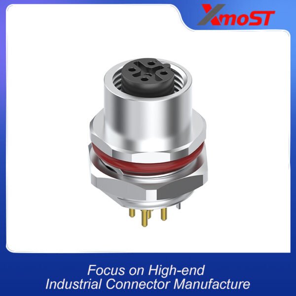 xmost m12 b code 5 pin female profibus shielded socket ip68