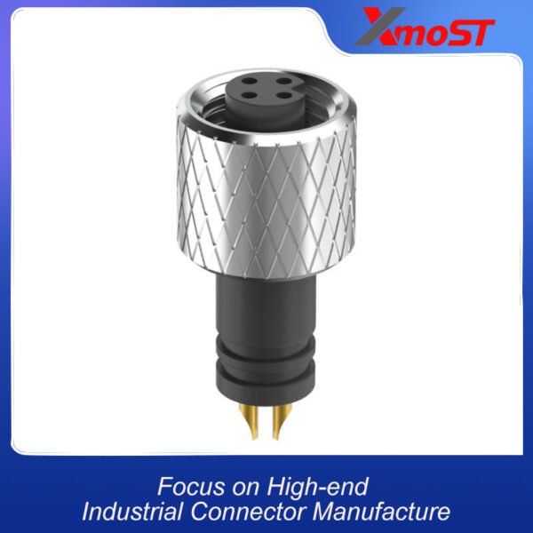 xmost m5 sensor connector with knurled coupling nut for easy grip installation