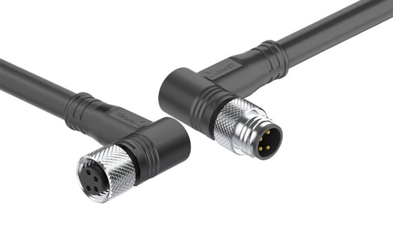 Xmost M8 Right-Angle High-Flex Connector 3-Pin A-Code Male Solder Plug IP67
