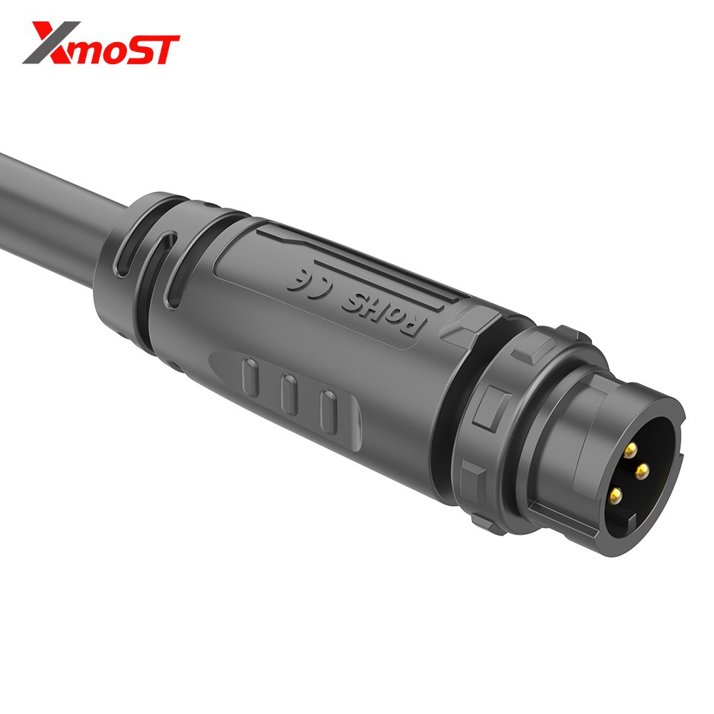 M12 Male Plastic Circular Connector – Straight Molded Inline Socket, Quick-Lock M12 Male Plastic Circular Connector – Straight Molded Inline Socket, Quick-Lock - Image 2