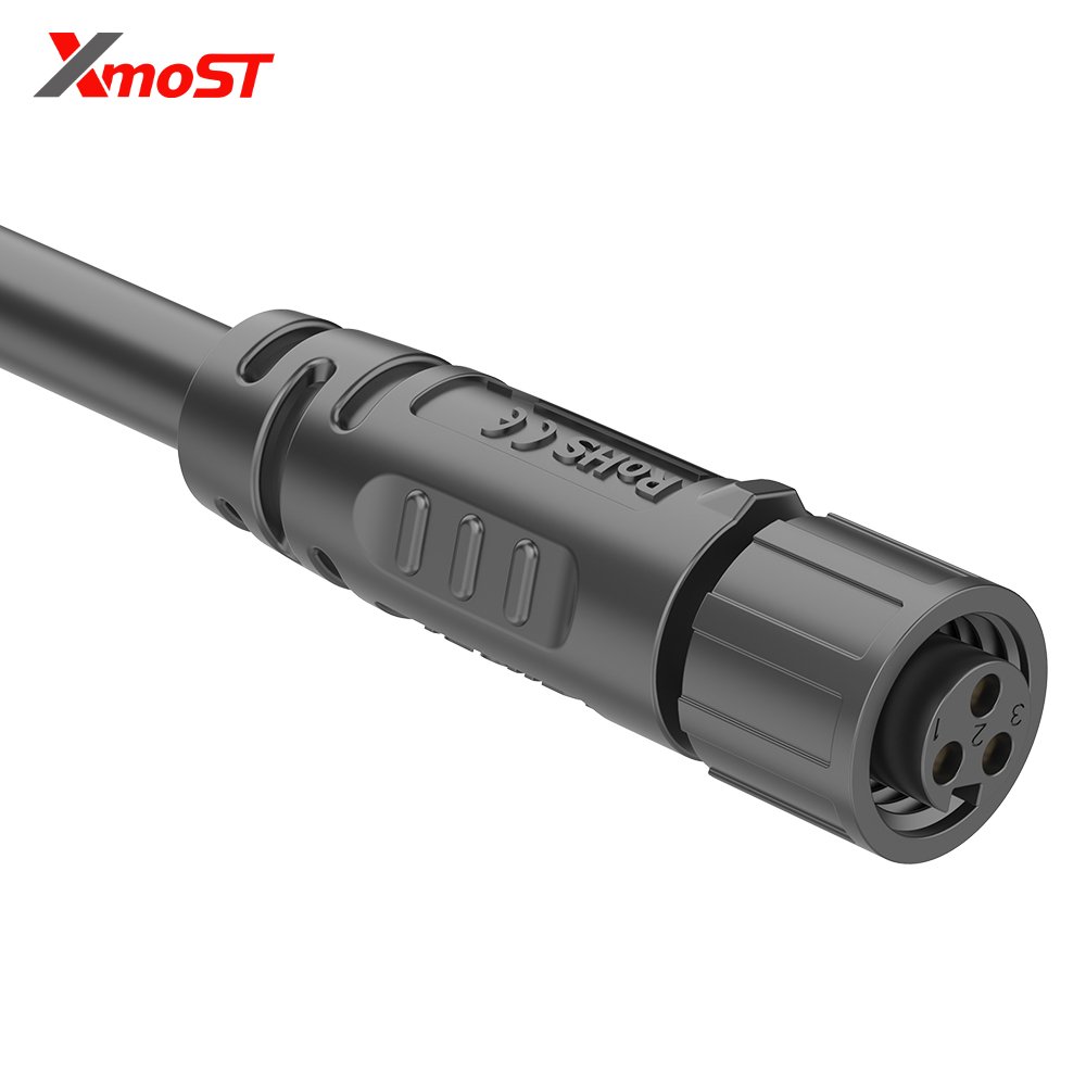 M8 3-Pin Female Plastic Circular Connector – Straight Molded Plug, Threaded Coupling M8 3-Pin Female Plastic Circular Connector – Straight Molded Plug, Threaded Coupling - Image 3