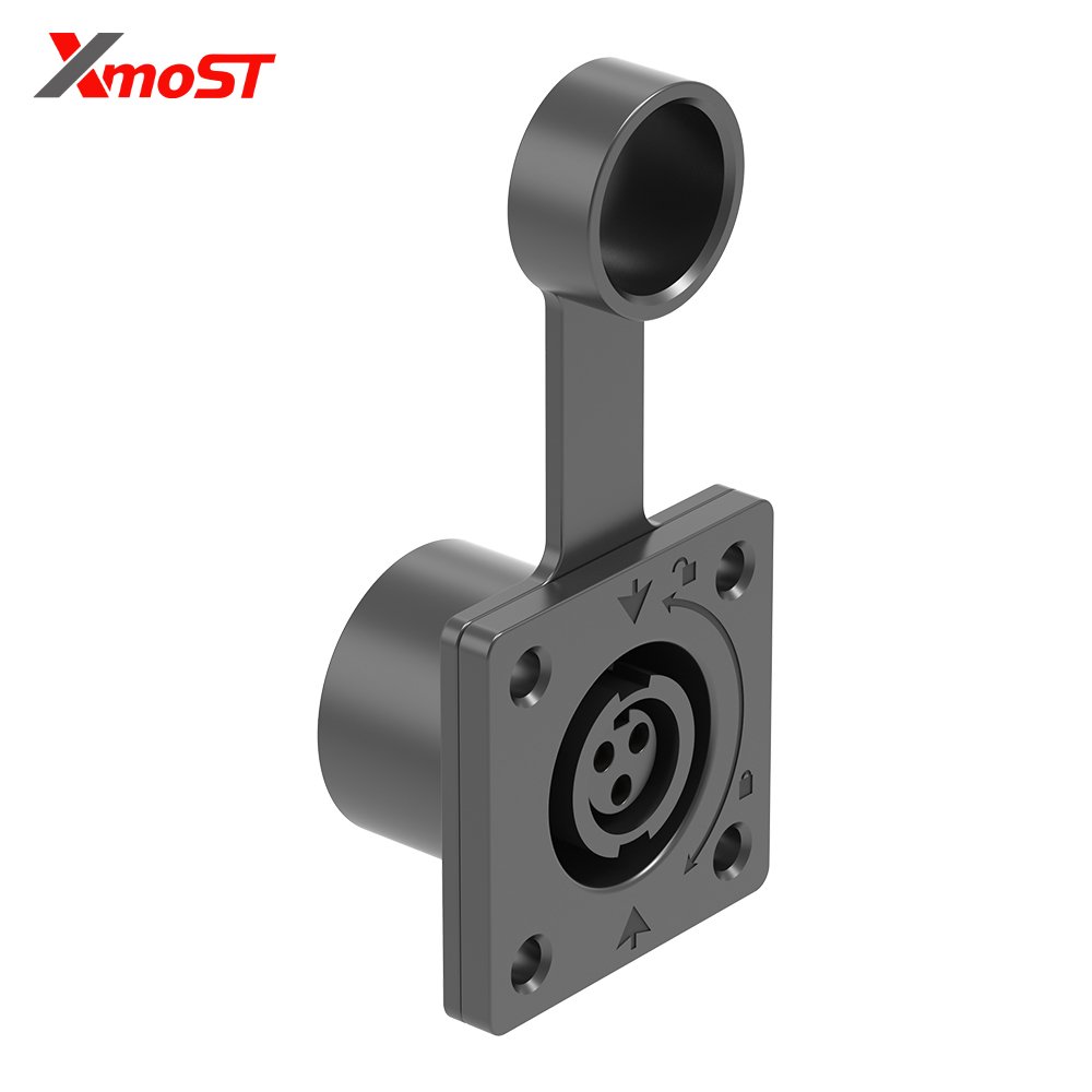 M12 3-Pin Female Plastic Circular Connector – Flat Flange Socket, Quick-Lock M12 3-Pin Female Plastic Circular Connector – Flat Flange Socket, Quick-Lock - Image 2