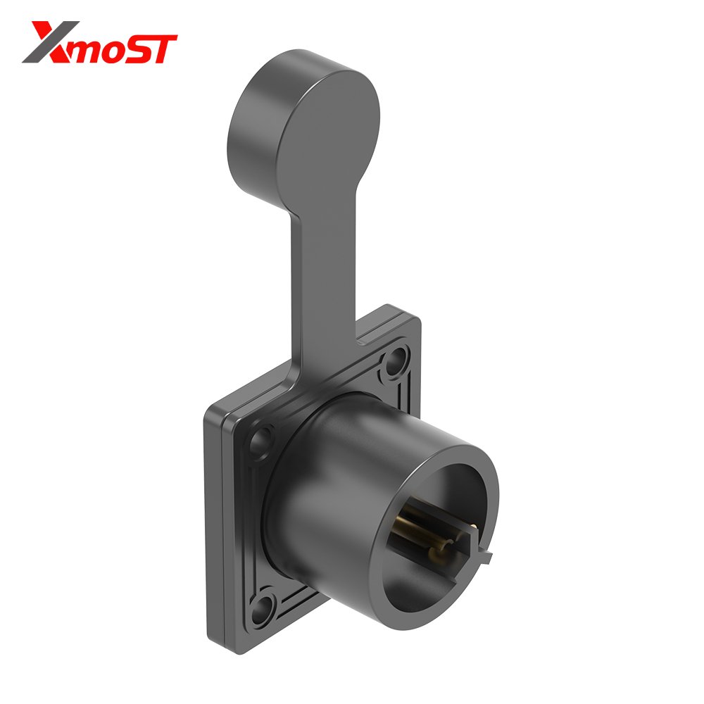 M12 3-Pin Female Plastic Circular Connector – Flat Flange Socket, Quick-Lock M12 3-Pin Female Plastic Circular Connector – Flat Flange Socket, Quick-Lock - Image 3