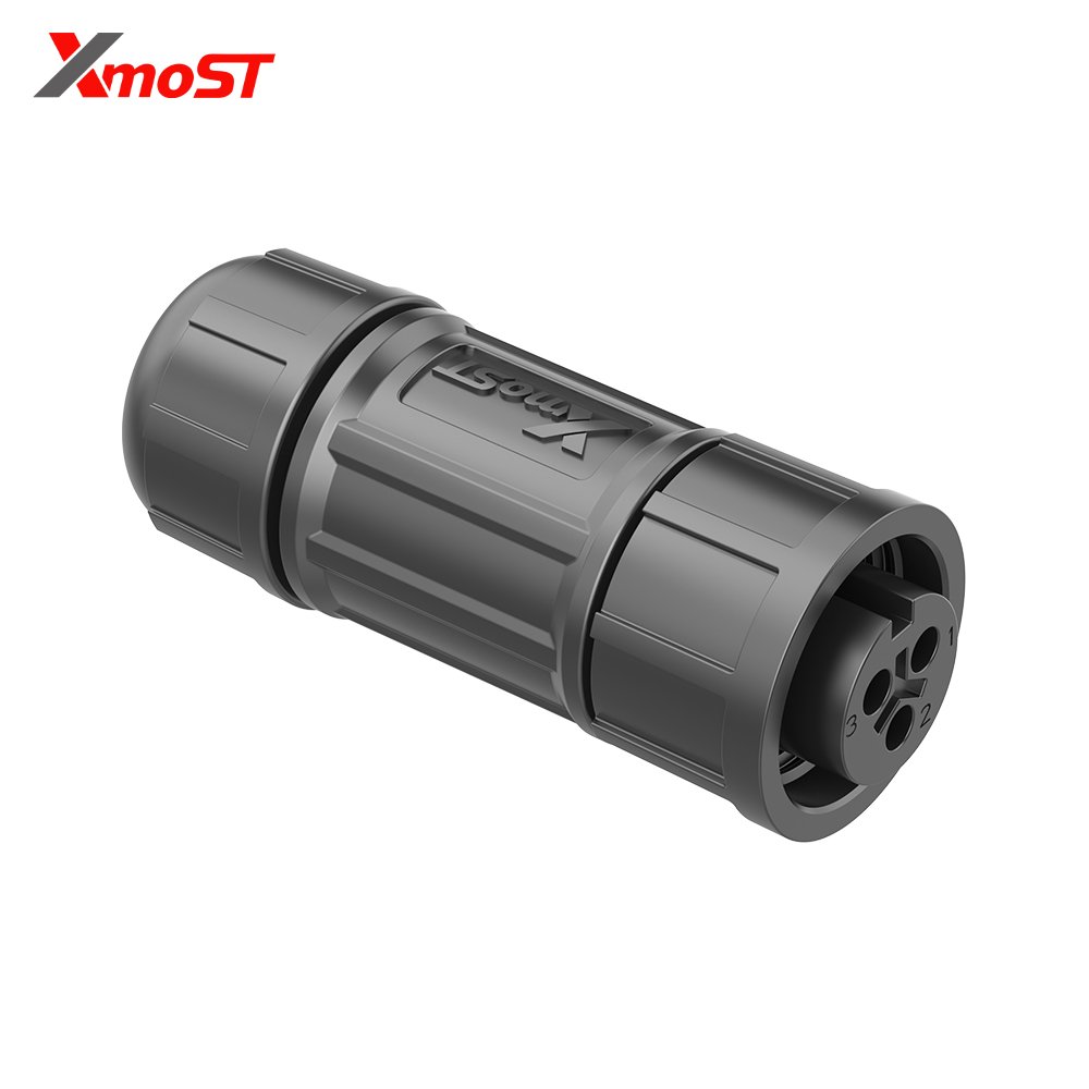 M12 3-Pin Female Assembly Straight Plug – Threaded Coupling, On-Site Wiring, Vibration-Proof for Factory Automation M12 3-Pin Female Assembly Straight Plug – Threaded Coupling, On-Site Wiring, Vibration-Proof for Factory Automation - Image 2
