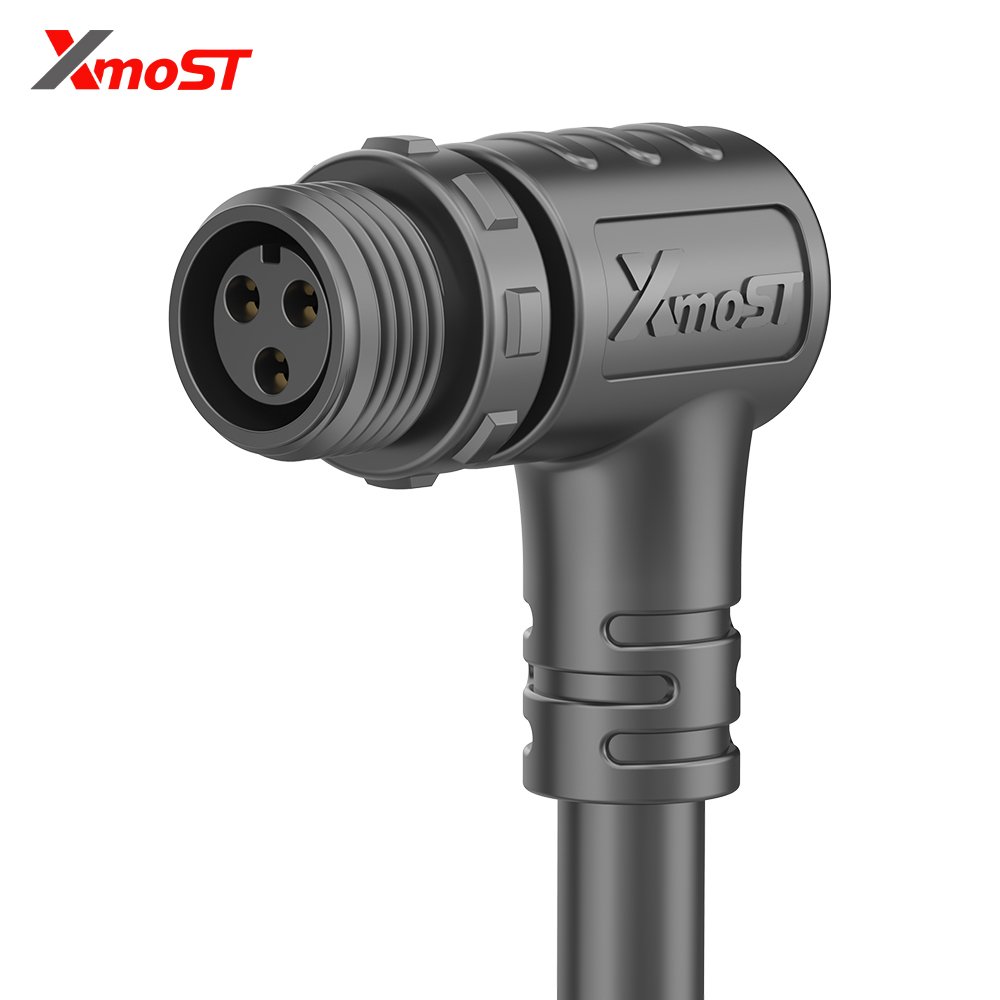 Female Right Angle Molded Connector – Threaded Coupling, For Sensor/Actuator & Cable-to-Cable Connections Female Right Angle Molded Connector – Threaded Coupling, For Sensor/Actuator & Cable-to-Cable Connections - Image 3